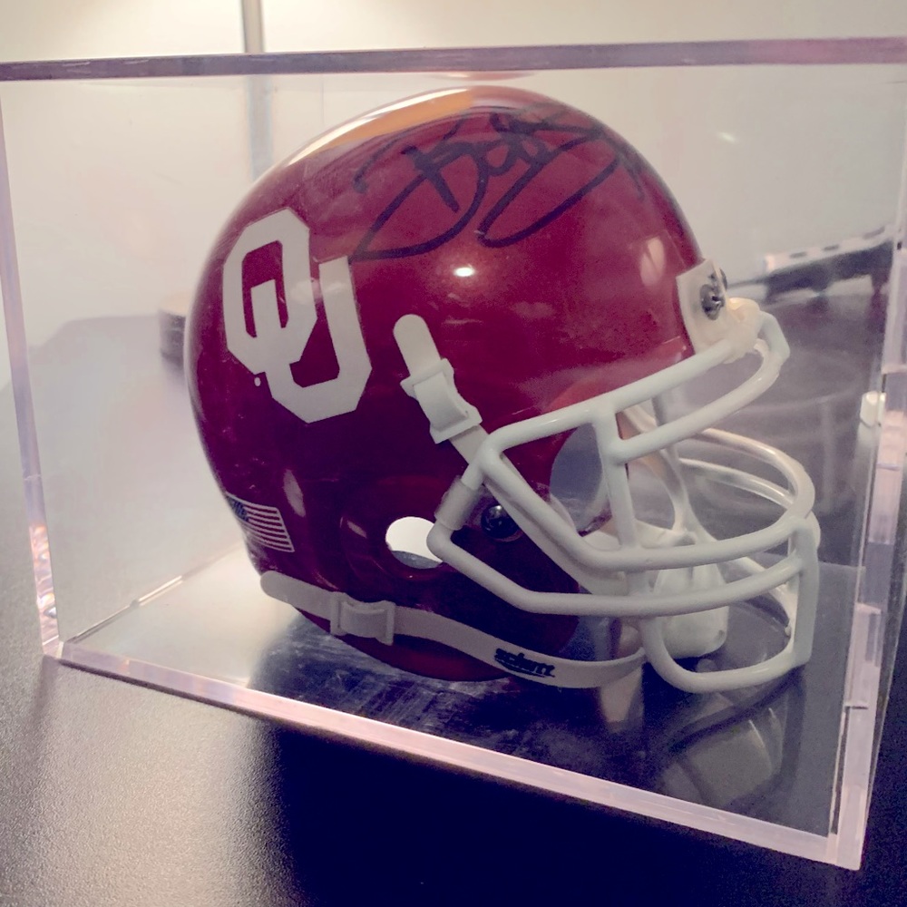 Bob Stoops Signed Oklahoma Mini Helmet
